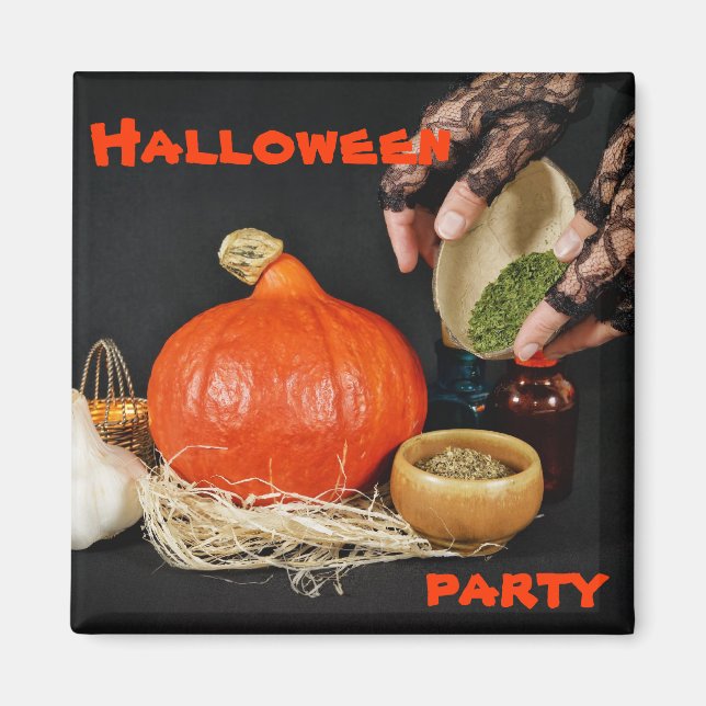 Preparations for Halloween souvenir Magnet (Front)