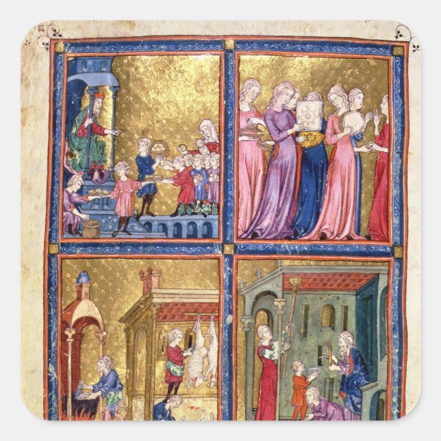 Preparations for the Passover Square Sticker (Front)