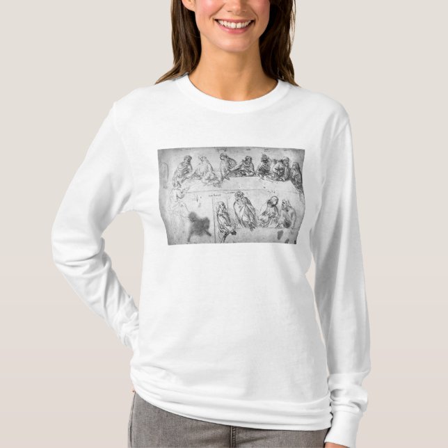Preparatory drawing for the Last Supper T-Shirt (Front)