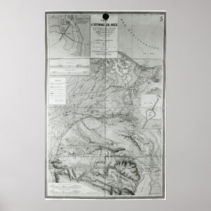 Preparatory Map of the Suez Canal, 1855 Poster