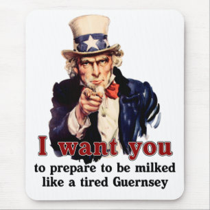 Prepare to be milked like a tired guernsey mouse mat