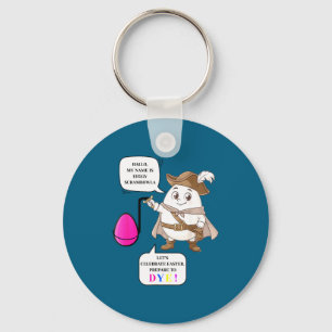 Prepare to dye funny easter egg dying  key ring