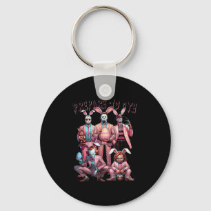 Prepare To Groovy Dye Funny Bunny Easter Horror Dy Key Ring
