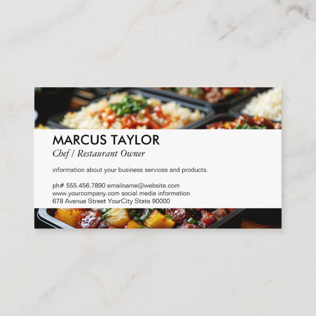 Prepared Cuisines | Catering Business Card (Back)