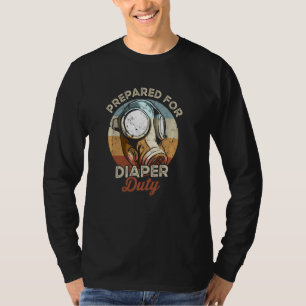 Prepared For Diaper Duty Vintage New Dad T-Shirt