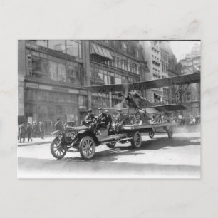 Preparedness Parade, Aeroplane, Vintage Postcard