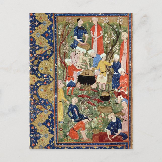 Preparing a meal postcard (Front)