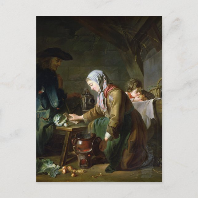 Preparing a Meal Postcard (Front)