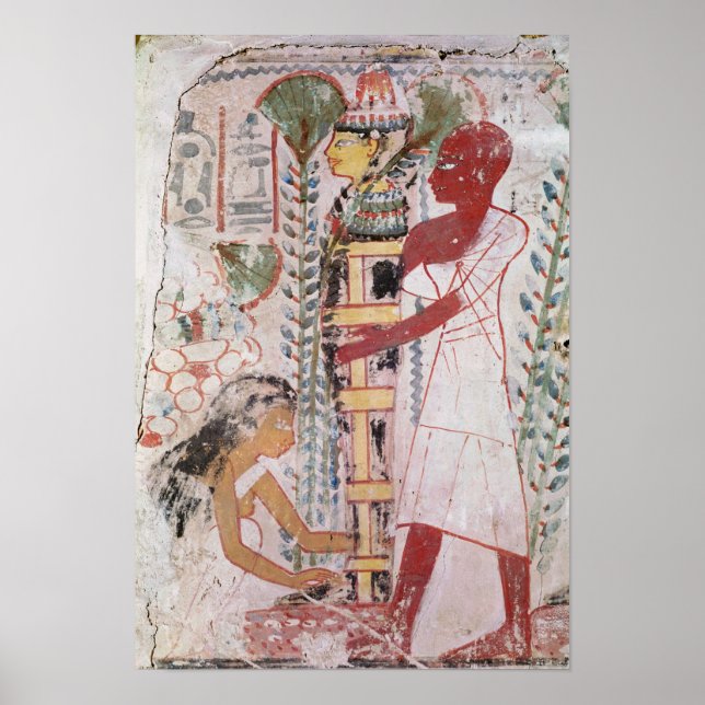 Preparing a mummy for a purification ceremony poster (Front)