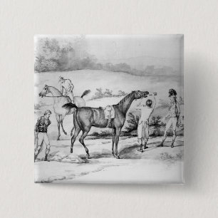 Preparing for a Race 15 Cm Square Badge