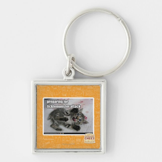 Preparing For Ticklemonster Attack Key Ring (Front)