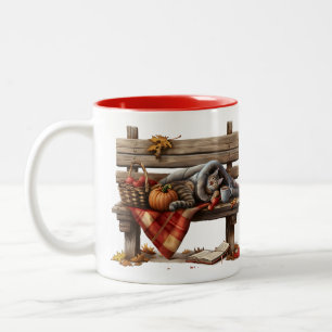 Preparing my Halloween potion Two-Tone Coffee Mug