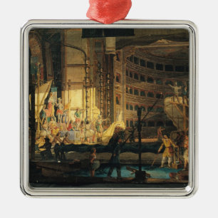 Preparing Scenery in a Theatre Metal Tree Decoration