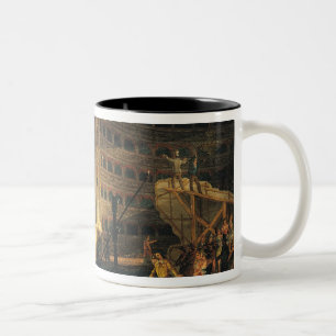 Preparing Scenery in a Theatre Two-Tone Coffee Mug