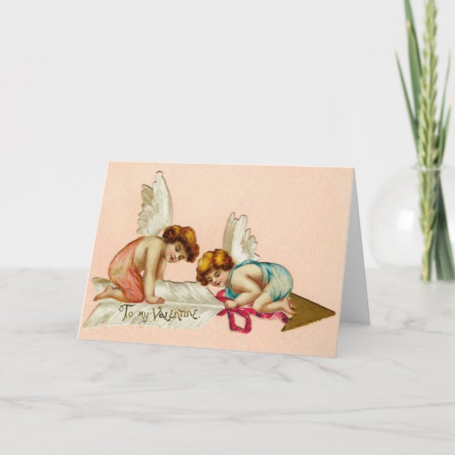 Preparing the arrow of love holiday card (Front)