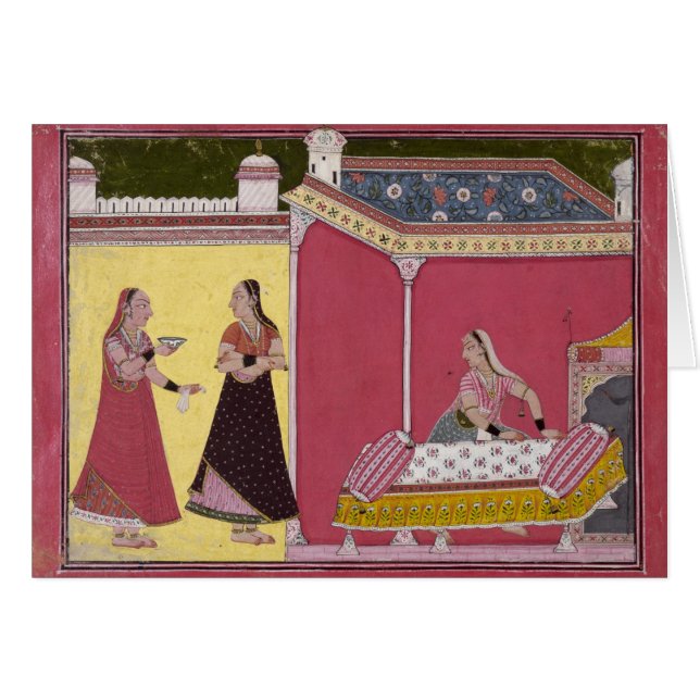 Preparing the Bed, Bilaspur, c.1690-1700 (Front Horizontal)