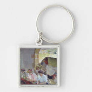 Preparing the Dry Grapes, 1890 Key Ring