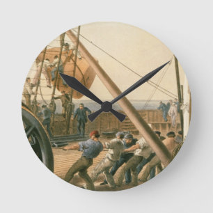Preparing to launch one of the large buoys, August Round Clock