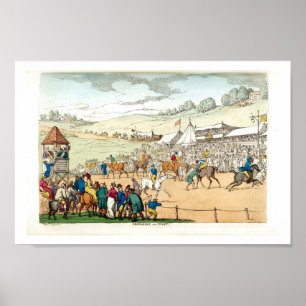 Preparing To Start Vintage Horse Racing Poster