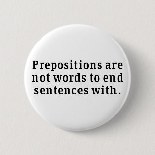 Prepositions 6 Cm Round Badge