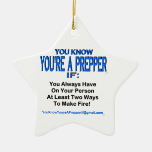 PREPPER 00002 CERAMIC TREE DECORATION