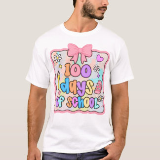 Preppy 100 Days of School Cute 100th Day Kids T-Shirt
