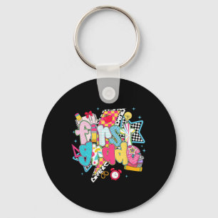 Preppy 1st Grade Dream Team Back To School Teacher Key Ring