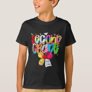 Preppy 2nd Grade Dream Team Back To School Teacher T-Shirt