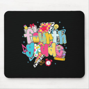 Preppy 4th Grade Dream Team Back To School Teacher Mouse Mat