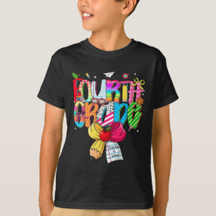 Preppy 4th Grade Dream Team Back To School Teacher T-Shirt