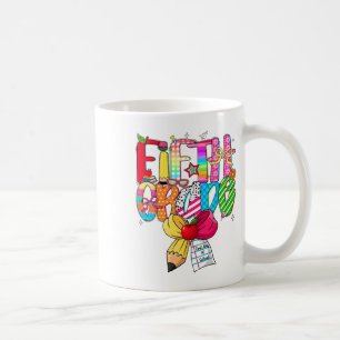 Preppy 5th Grade Dream Team Back To School Teacher Coffee Mug