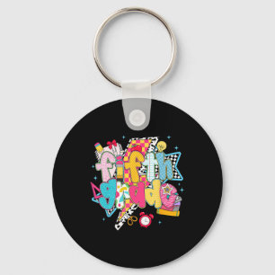 Preppy 5th Grade Dream Team Back To School Teacher Key Ring