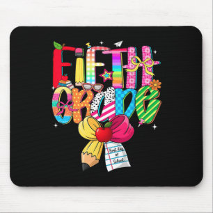 Preppy 5th Grade Dream Team Back To School Teacher Mouse Mat