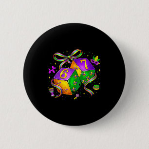 Preppy 67 six seven dice 67 meme men women kids 6 cm round badge