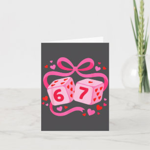 Preppy 67 Valentine Six Seven Dice 6 7 Lover Men W Card
