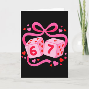 Preppy 67 Valentine Six Seven Dice 6 7 Lover Men W Card