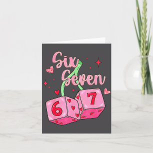 Preppy 67 Valentine Six Seven Dice 6 7 Men Women K Card
