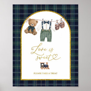 Preppy a little gentleman Love is Sweet Party Sign
