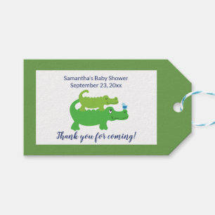 Preppy Alligator Gift Tag for Birthdays or Showers