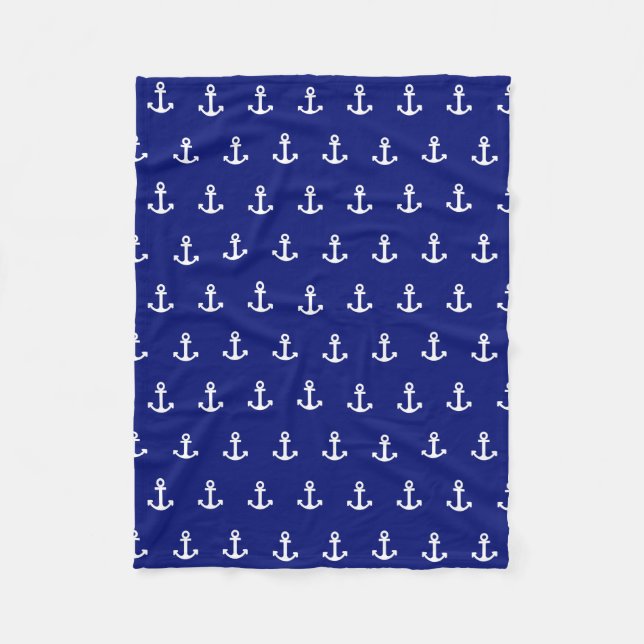 Preppy Anchor Fleece Blanket (Front)