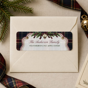 Preppy Après Ski Family Christmas Return Address
