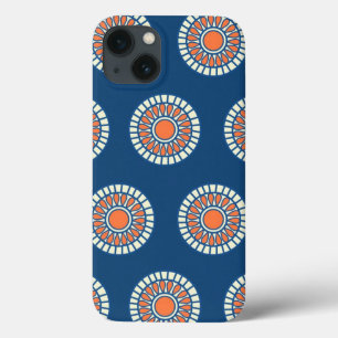 Preppy arabesque polka dot dots tribal pattern iPhone 13 case
