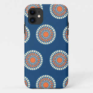 Preppy arabesque polka dot dots tribal pattern iPhone 11 case