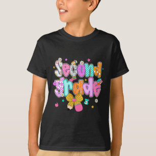 Preppy Back To School 2nd Grade Coquette Bow Girls T-Shirt