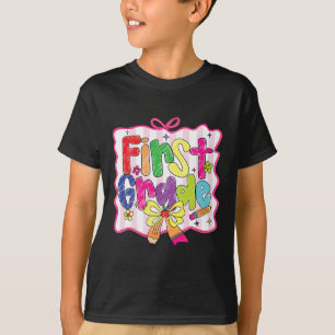 Preppy Back To School Coquette First Grade Girly C T-Shirt