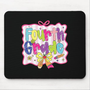 Preppy Back To School Coquette Fourth Grade Girly Mouse Mat