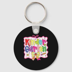 Preppy Back To School Coquette Kindergarten Girly Key Ring