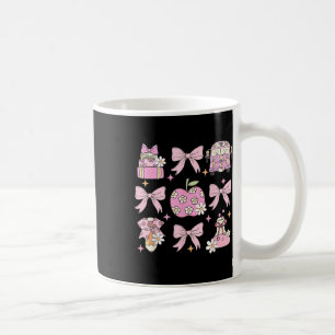 Preppy Back To School Cute Girly Coquette Bow Girl Coffee Mug