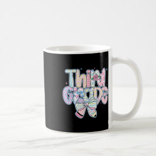 Preppy Back To School Floral 3rd Grade Coquette Gi Coffee Mug