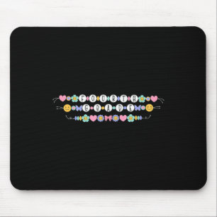 Preppy Back To School Fourth Grade Bracelet Teache Mouse Mat